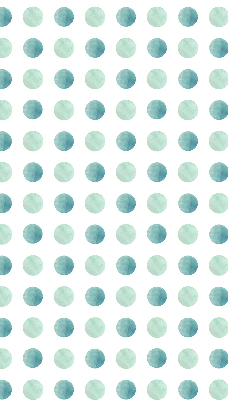 Store intérieur Points turquoise sur fond blanc