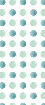 Store intérieur Points turquoise sur fond blanc