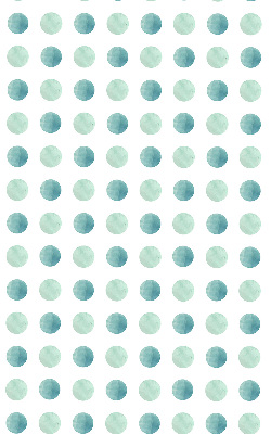 Store intérieur Points turquoise sur fond blanc