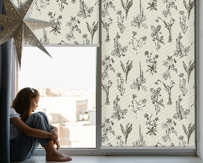 Store enrouleur Fleurs dessinées