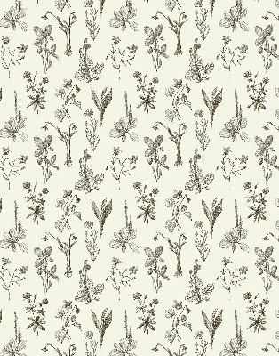 Store enrouleur Fleurs dessinées