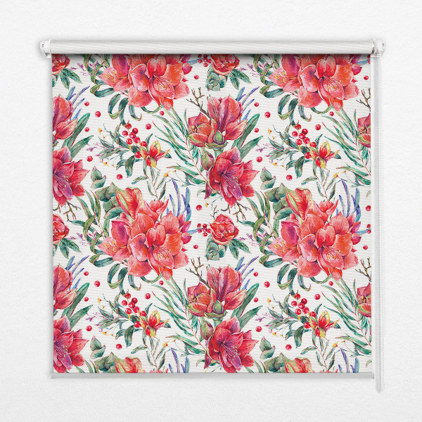 Store intérieur Fleurs rouges