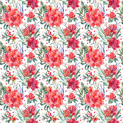 Store intérieur Fleurs rouges