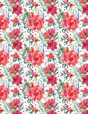 Store intérieur Fleurs rouges