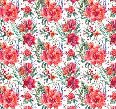 Store intérieur Fleurs rouges