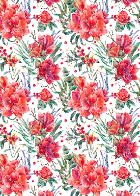 Store intérieur Fleurs rouges