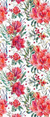 Store intérieur Fleurs rouges