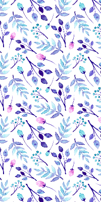 Store enrouleur Fleurs bleues