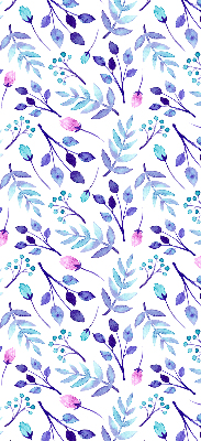 Store enrouleur Fleurs bleues