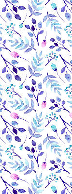 Store enrouleur Fleurs bleues