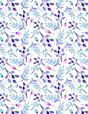 Store enrouleur Fleurs bleues