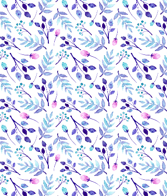 Store enrouleur Fleurs bleues