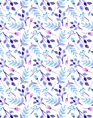 Store enrouleur Fleurs bleues