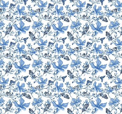 Store intérieur Papillons bleus