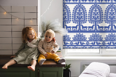 Store enrouleur Motif bleu