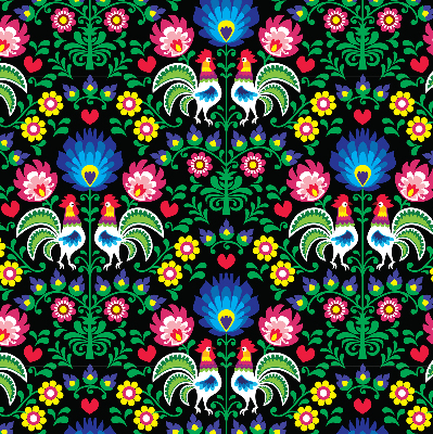 Store intérieur Coqs colorés