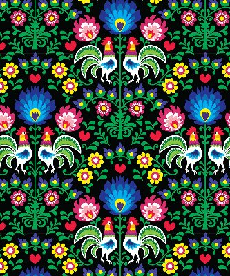 Store intérieur Coqs colorés