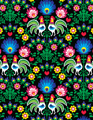 Store intérieur Coqs colorés