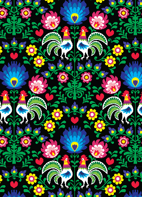 Store intérieur Coqs colorés