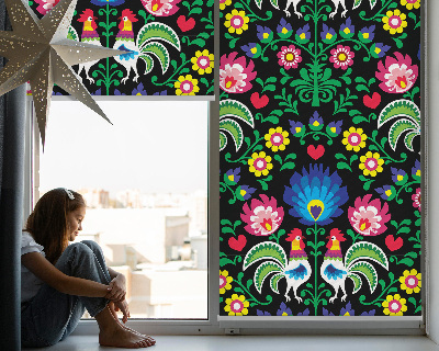 Store intérieur Coqs colorés