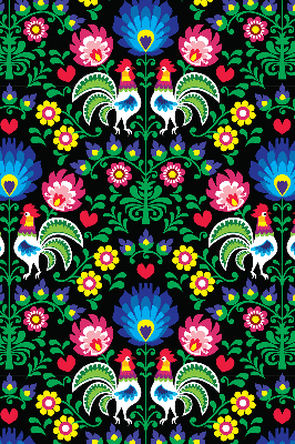 Store intérieur Coqs colorés