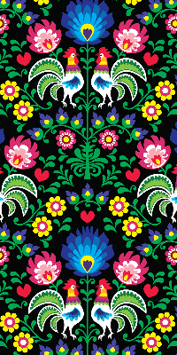 Store intérieur Coqs colorés