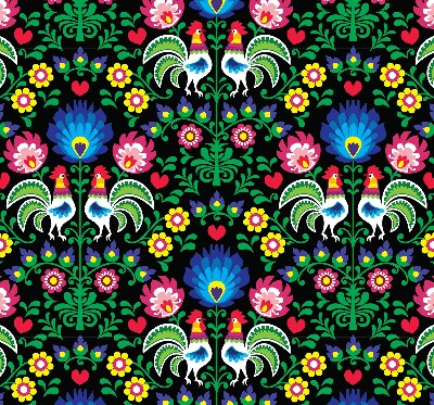 Store intérieur Coqs colorés