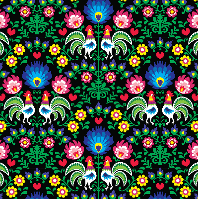 Store intérieur Coqs colorés