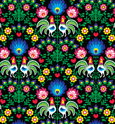 Store intérieur Coqs colorés