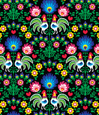 Store intérieur Coqs colorés