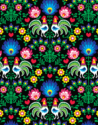 Store intérieur Coqs colorés