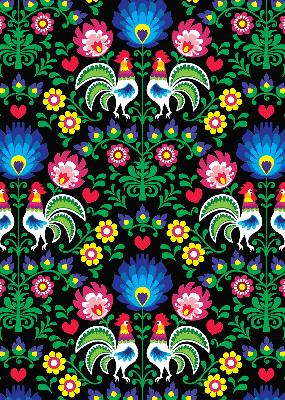 Store intérieur Coqs colorés