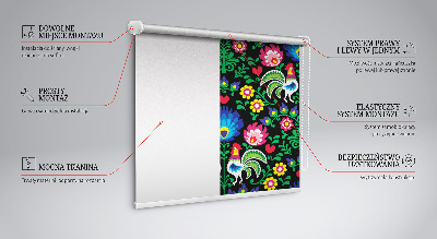 Store intérieur Coqs colorés