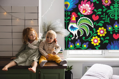 Store intérieur Coqs colorés