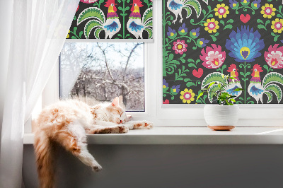 Store intérieur Coqs colorés