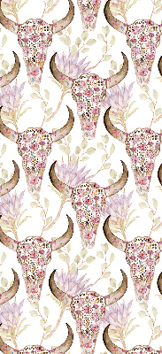 Store enrouleur Têtes de buffles colorées