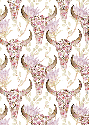 Store enrouleur Têtes de buffles colorées