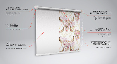 Store enrouleur Têtes de buffles colorées