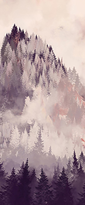 Store enrouleur Montagnes peintes
