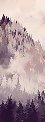 Store enrouleur Montagnes peintes