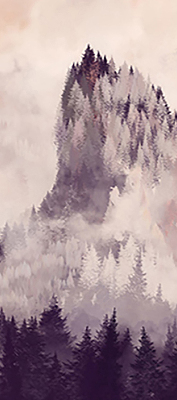 Store enrouleur Montagnes peintes