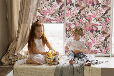 Store enrouleur Fleurs roses