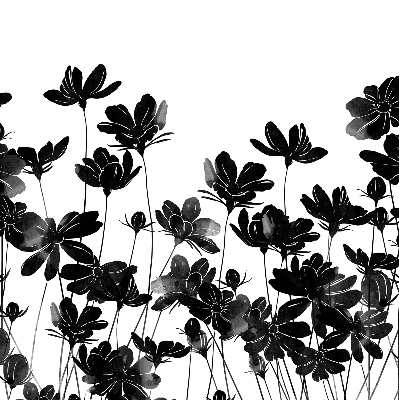 Store enrouleur Fleurs noires