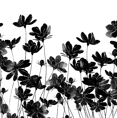 Store enrouleur Fleurs noires