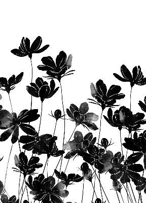 Store enrouleur Fleurs noires