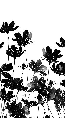 Store enrouleur Fleurs noires