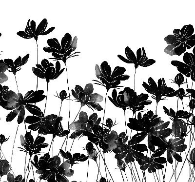 Store enrouleur Fleurs noires