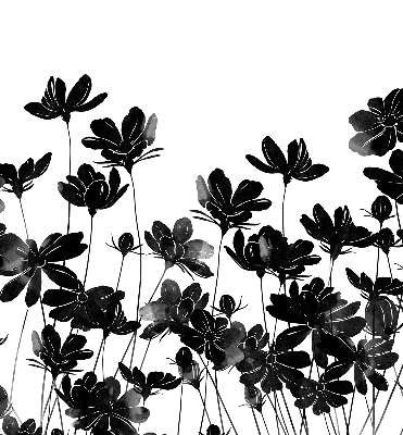 Store enrouleur Fleurs noires