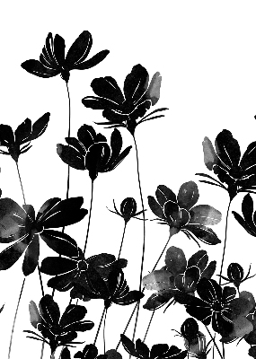 Store enrouleur Fleurs noires