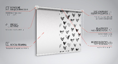 Store intérieur Coeurs noirs